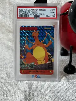 Charizard Prism Holo #186 Vending Series 5 Pokemon Japanese - PSA 9 - Image 1