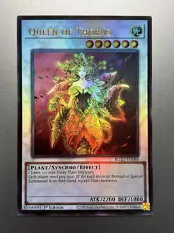 Yugioh - Queen of Thorns Ultra Rare BLGG-EN088, Near Mint, 1st Edition - Image 1