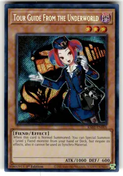 Yugioh Tour Guide From the Underworld RA01-EN005 Secret Rare 1st Ed NM - Image 1