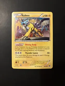 Pokemon TCG Raikou Holo Rare Card Breakthrough Pokemon 55/162 - Image 1