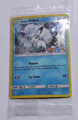 Pokemon TCG Alolan Vulpix Holo Card 021/145 Stamped Toys R US Promo, Sealed - Image 1