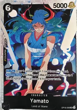 Bandai One Piece Card Game Yamato OP16-098 Secret Rare Alt Art Foil EN - Image 1