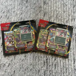 Pokemon Cards TCG Phantasmal Flames Triple Blister Pack x2 – Sealed NEW - Image 1