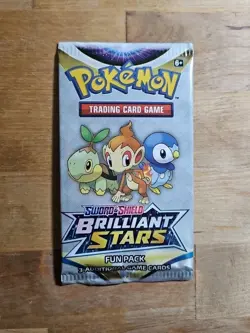 Pokemon Card - Brilliant Stars - Fun Pack - 3 Cards - Factory Sealed 25 - Image 1