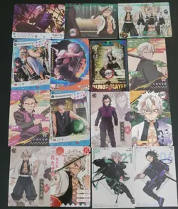 Genya & Sanemi Shinazugawa Demon Slayer Mixed Card Lot of 15 CCG Anime Manga - Image 1