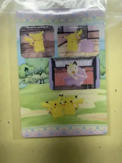 Pikachu Togepi Fancy Graffiti Sealdass 24 Japanese Pokemon 1999 Bandai Card - Image 1