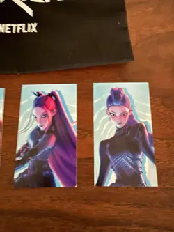Rare Netflix KPop Demon Hunters Huntrix Pre-Release Promo Set Cards And Bag - Image 3