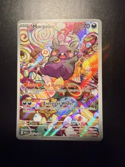 Pokemon TCG Morpeko 206/182 Sv04: Paradox Rift Holo Card - Image 1