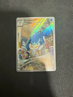Pokemon Card Quaxwell 207/193 Paldea Evolved Illustration Rare NM - Image 1