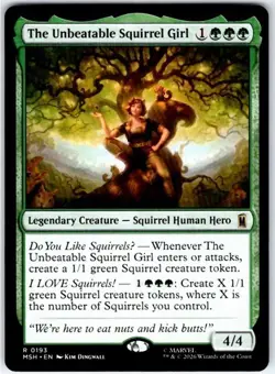 Mint/Near-Mint, English - 1 x MTG The Unbeatable Squirrel Girl Marvel Super Hero - Image 1