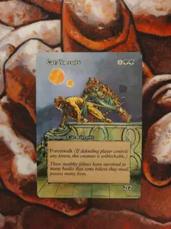 Magic the Gathering Cat Warriors Hand Painted Unique Custom MTG Alter - Image 1