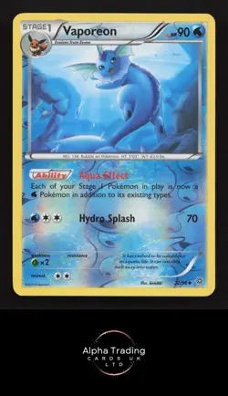 Vaporeon 22/98 Uncommon Ancient Origins Pokemon Reverse Holo Lightly Played - Image 1