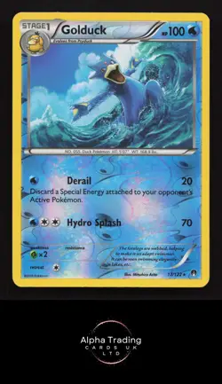 Golduck 17/122 Rare BREAKpoint Pokemon Reverse Holo Lightly Played - Image 1
