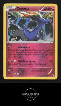 Xerneas 81/114 Holo Rare Steam Siege Pokemon Reverse Holo Lightly Played - Image 1