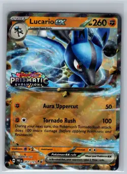 Lucario ex (Prismatic Evolutions Stamp) 051/131 Holo NM - Image 1