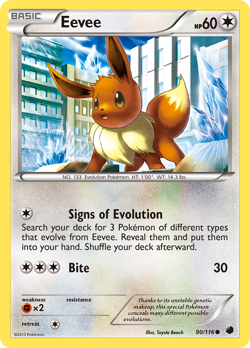 EEVEE 90/116 C PLASMA FREEZE POKEMON HP BEACH - Image 4