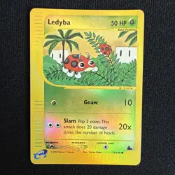 Pokemon TCG Ledyba 73/144 Skyridge Reverse Holo Rare Vintage - Image 1