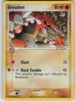 Pokemon TCG Groudon - 005/106 Holo Rare Emerald 5/106 - Image 1