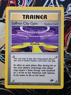 Pokemon TCG - Saffron City Gym 123/133 - Uncommon Gym Heroes - 2000 Vintage - Image 1