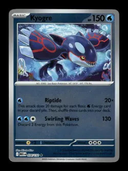 Kyogre Reverse Holo Rare ME01: Mega Evolution 034/132 NM Pokemon NM - Image 1