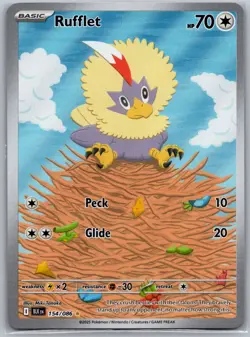 Rufflet 154/086 - IR - NM - Black Bolt - Pokemon TCG - Image 1