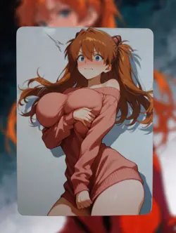 Asuka Langley Soryu Neon Genesis Evangelion Anime Waifu Sexy Doujin Hentai Card - Image 1