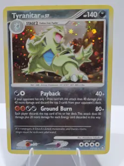 Pokemon Tyranitar Lv.57 17/123 Mysterious Treasures Holo Rare LP 2007 TCG⭐ - Image 1