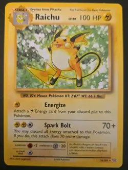 2016 POKEMON XY EVOLUTIONS RAICHU HOLO 36/108 & Non Holo - Image 4