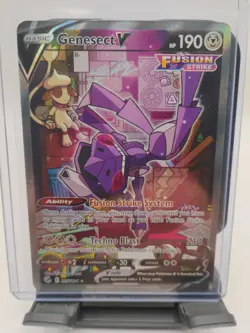 Pokemon Genesect V Alternate Full Art Holo Ultra Rare Fusion Strike 255/264 NM - Image 1