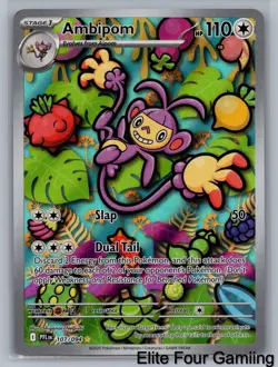 Ambipom 107/094 Illustration Rare Phantasmal Flames Pokemon Near Mint - Image 1