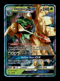 SM Base Set #12/149 Decidueye GX Ultra Rare,Holo Pokemon - Image 1