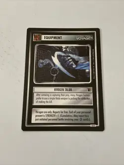 Star Trek CCG Equipment Hirogen Talon Black Boarder Voyager Card - Image 1