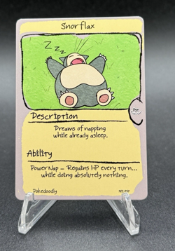 PokeDoodly Snorflax 108/151 1st Edition Card - Snorlax Fan Art - Image 1