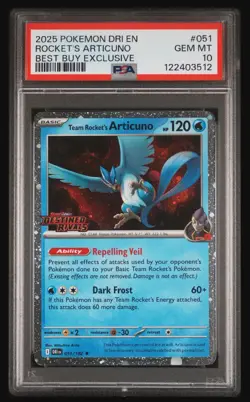 Pokemon TCG Articuno Destiny Rival Stamped￼Promo Card BestBuy Exclusive PSA 10 - Image 1