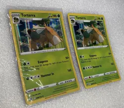Lot Of 2 Cards Same 008/172 TORTERRA HOLO BRILLIANT STARS POKEMON CARD SLEEVES - Image 1