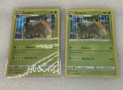 Lot Of 2 Cards Same 008/172 TORTERRA HOLO BRILLIANT STARS POKEMON CARD SLEEVES - Image 4