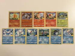 Pokemon TCG McDonald's 25th Anniversary Card Bundle 2x Holo 9x None Holo - Image 1