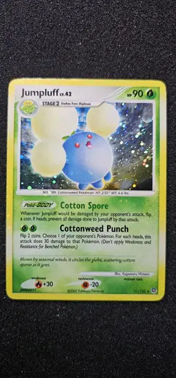 Pokemon Bleed 4 Swirls Jumpluff Secret Wonders Card 11/132 Heavy Holo Error - Image 1