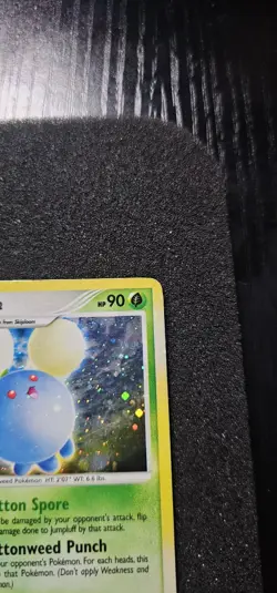 Pokemon Bleed 4 Swirls Jumpluff Secret Wonders Card 11/132 Heavy Holo Error - Image 4