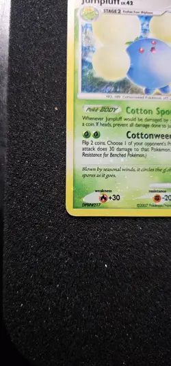 Pokemon Bleed 4 Swirls Jumpluff Secret Wonders Card 11/132 Heavy Holo Error - Image 5