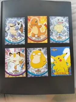 Pokemon Topps Pikachu charmander blastoise X6 Card Bundle Blue Logo - Image 1