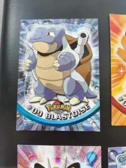 Pokemon Topps Pikachu charmander blastoise X6 Card Bundle Blue Logo - Image 3