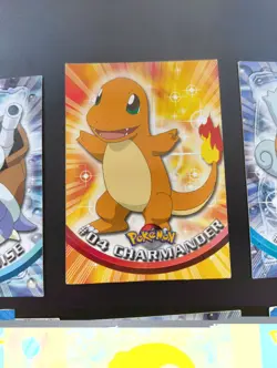 Pokemon Topps Pikachu charmander blastoise X6 Card Bundle Blue Logo - Image 5