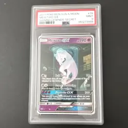 Pokemon 2017 Shining Legends Mewtwo GX 78/73 Secret Rare Holo PSA 9 - Image 1