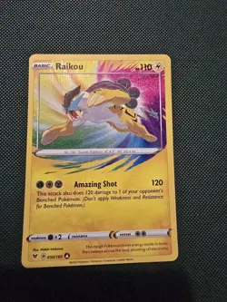 Raikou Vivid Voltage 050/185 Amazing Rare Pokemon TCG Card NM - Image 1