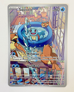 Squirtle 148/142 Stellar Crown Illustration Rare Holo Pokemon Card NM - Image 1