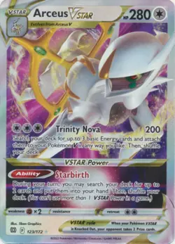 Pokemon - Brilliant Stars - Arceus Vstar 123/172 - METAL CARD - Condition (MINT) - Image 1
