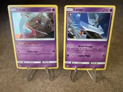 Latias SM87 & Latios SM88 Cosmic Holo Promo Cards - Both W/ Swirls - NM - Image 1