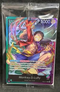 Monkey D Luffy EB02-010 Leader Sound Loader Promo One Piece Card English SEALED - Image 1