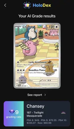 Pokemon TCG Chansey Illustration Twilight Masquerade Card 187/167 NM/M Condition - Image 3